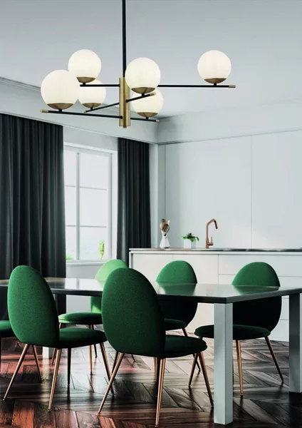 Candelabru auriu/ alb din metal cu 6 becuri Nostalgia Maytoni